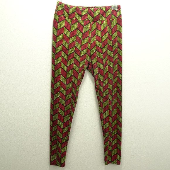 LuLaRoe Pants - 🌵 LuLaRoe Tall & Curvy Leggings Size 12 Green Red